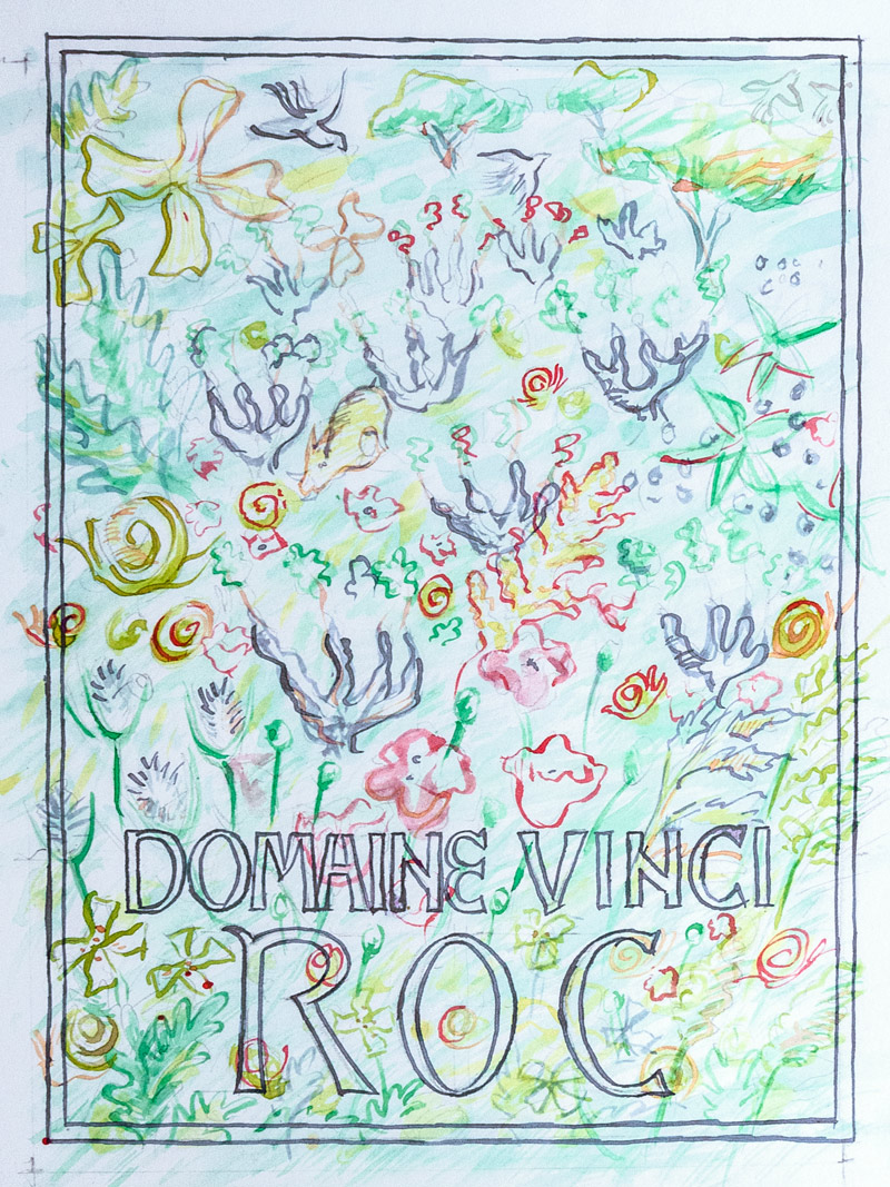 Domaine Vinci Rose Wine label